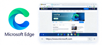 Microsoft Edge浏览器官方最新版图标与浏览界面